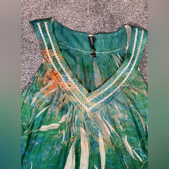 Mushka by Sienna Rose Boho Mesh Top Size Small Y2K festival - Picture 2 of 4